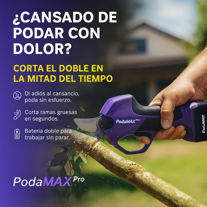 PodaMax Pro – Tijeras de podar eléctricas con doble batería + 3 REGALOS 🎁